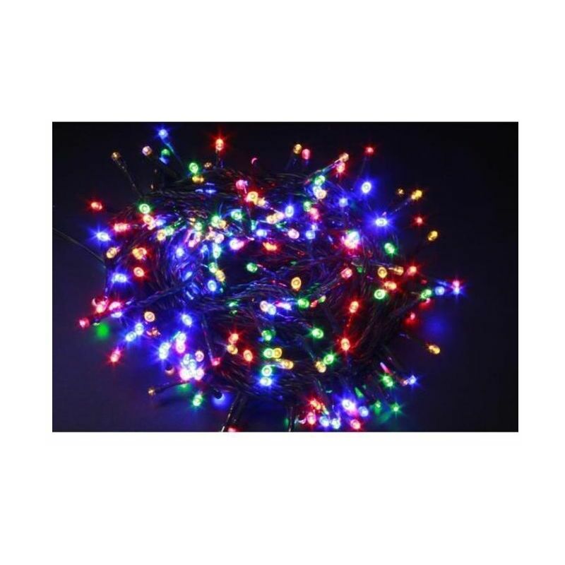 Image of Luci di Natale con 360 Led Multicolor 14,4Mt Cavo Scuro 3Mt e Trasformatore per Interno e Esterno con giochi luce