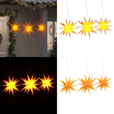 Luci di Natale con LED 3 pz Pieghevoli Gialle - Luci LED - Decorazioni Natalizie