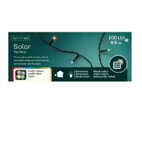 LUCI DI NATALE CON PANNELLO SOLARE 100 LED LUCE MULTICOLORE