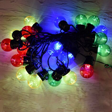 Luci di natale Cordoniere a led per interno ed esterno Sfere a led Multicolor 6,5 mt