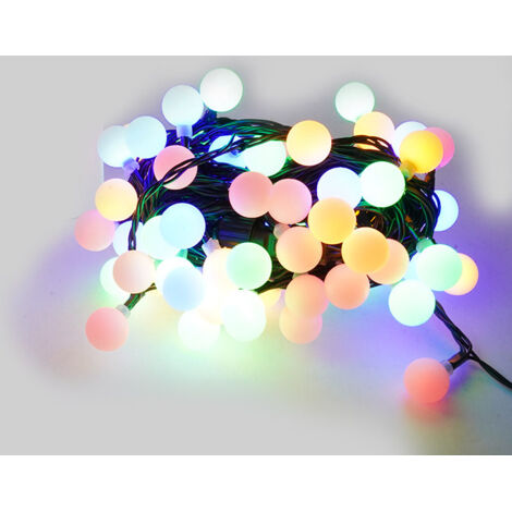 Luci di Natale Filo 80 LED 3m Multicolor Cavo Verde
