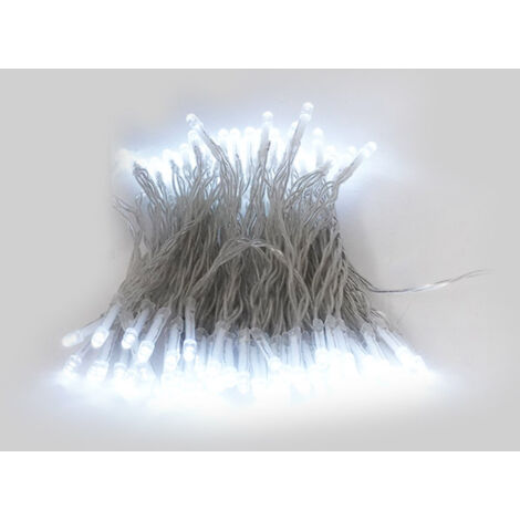 Luci di Natale Filo 96 LED 1m Luce Fredda Cavo Trasparente
