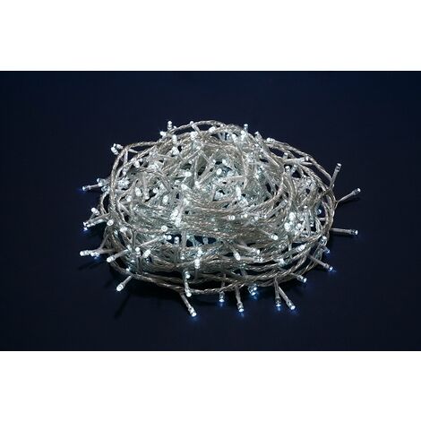 Luci di Natale Led filo Trasparente Luce Calda Fredda da Esterno Interno Albero - Numero Led: 500 - Temperatura di colore: Luce Bianca