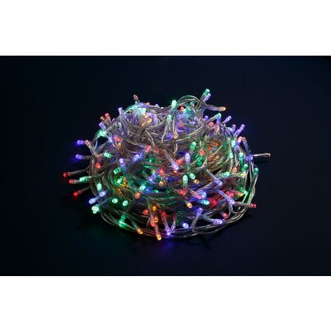 Luci di Natale Led filo Trasparente Luce Calda Fredda da Esterno Interno Albero - Numero Led: 500 - Temperatura di colore: Multicolor