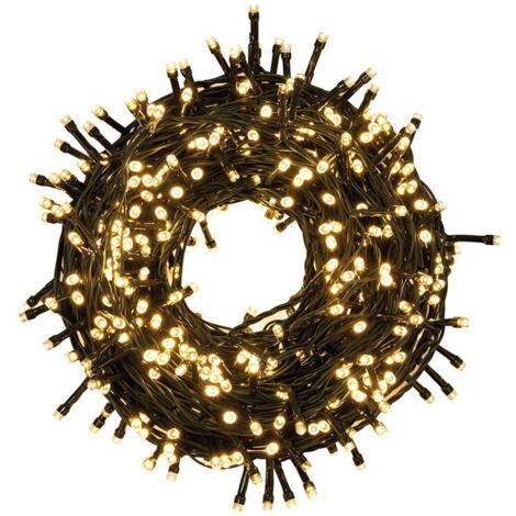 Luci Di Natale Per Interno Ed Esterno Bianco Caldo 1.000 Led Cavo Luci 45 Mt.