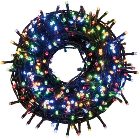 Luci Di Natale Per Interno Ed Esterno Multicolor 1.000 Led Cavo Luci 45 Mt.