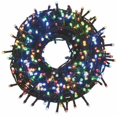 Luci Di Natale Per Interno Ed Esterno Multicolor 500 Led Cavo Luci 22,5 Mt.