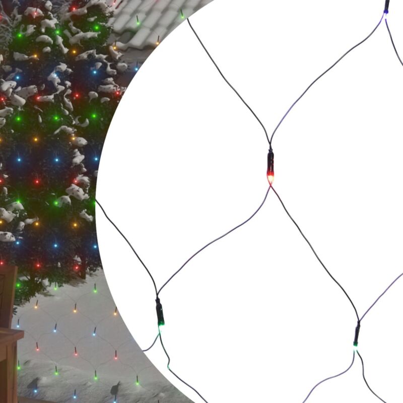 Image of Luci di Natale Rete Colorate 4x4m 544 led Interni Esterni