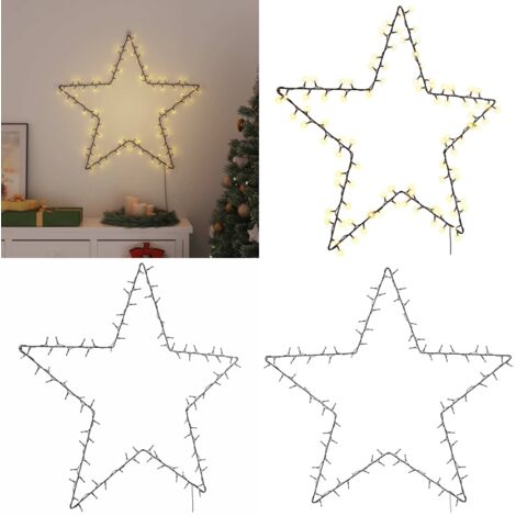 Luci di Natale Stella Silhouette 115 LED Bianco Caldo - Luci a forma di stella - Decorazione di Natale