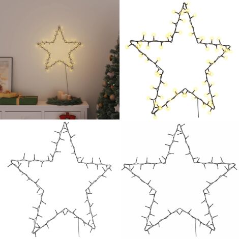 Luci di Natale Stella Silhouette 80 LED Bianco Caldo - Luci a forma di stella - Decorazione di Natale