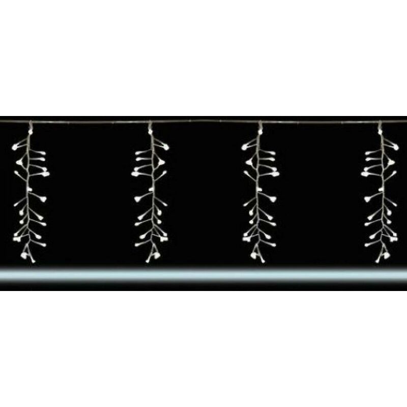 Image of Giocoplast Natale - Giocoplast tenda 7 grappoli effetto nevicata 168 led bianco freddo ip44 145 19195 14519195