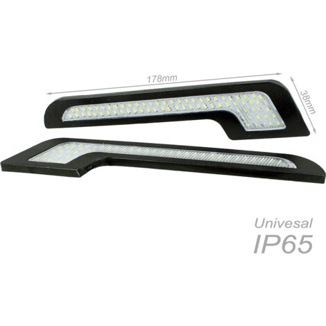 Luci Diurne Led DRLs Driving Light 12V 5W Forma L Slim Solo 5mm IP65 Universale