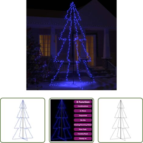 Luci LED -  Albero di Natale a Cono 360 LED per Interni Esterni 143x250 cm
