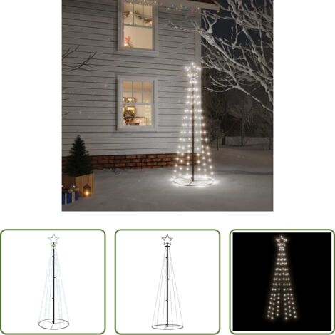 Luci LED -  Albero di Natale a Cono Bianco Caldo 108 LED 70x180 cm
