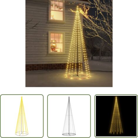 Luci LED -  Albero di Natale a Cono Bianco Caldo 732 LED 160x500 cm