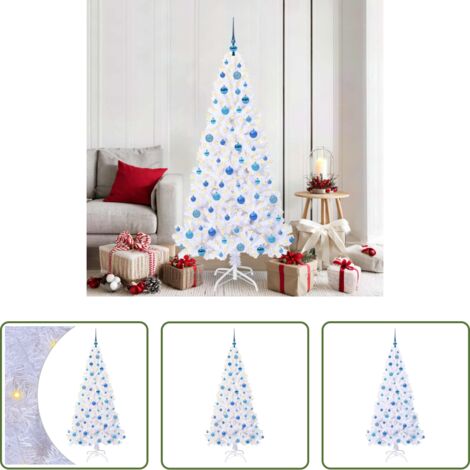 Luci LED -  Albero di Natale artificiale Bianco 180 cm PVC e Acciaio