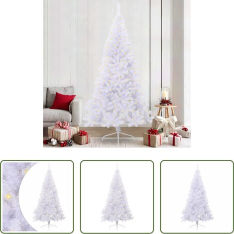 Luci LED -  Albero di Natale artificiale Bianco 240 cm PVC e Acciaio