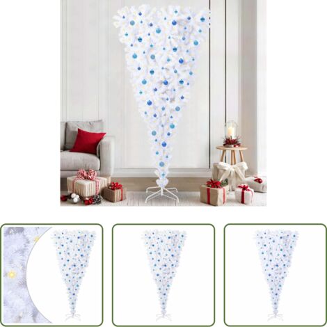 Luci LED -  Albero di Natale artificiale Bianco 240 cm PVC e Acciaio