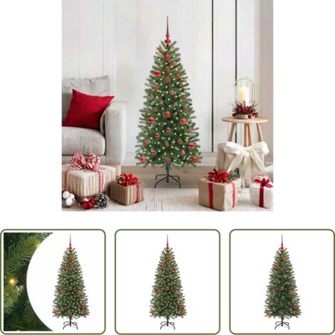 Luci LED -  Albero di Natale artificiale con 150 LED Verde 120 cm PE e PVC