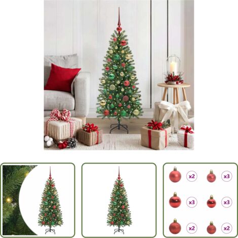 Luci LED -  Albero di Natale artificiale con 150 LED Verde 120 cm PE e PVC