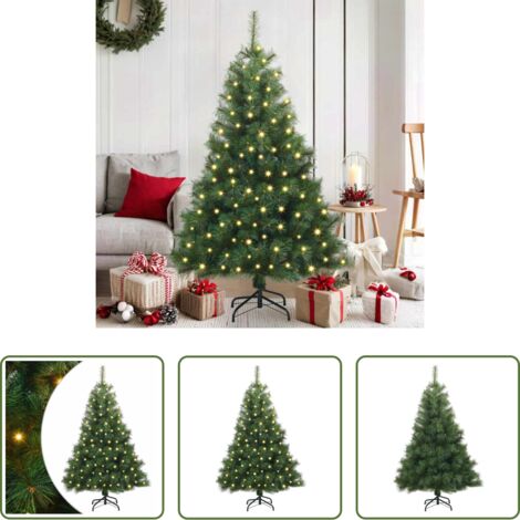 Luci LED -  Albero di Natale artificiale con 150 LED Verde 150 cm PE e PVC