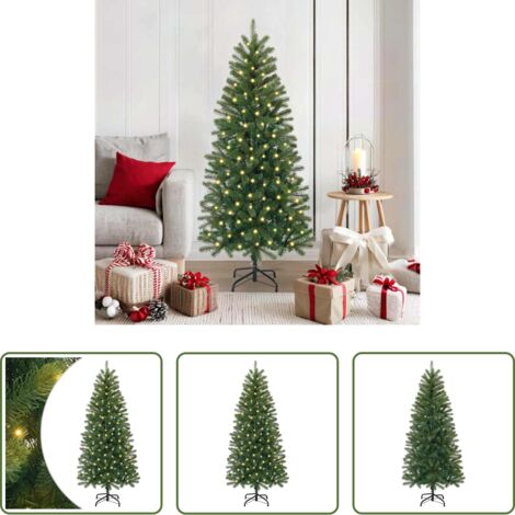 Luci LED -  Albero di Natale artificiale con 150 LED Verde 150 cm PE e PVC