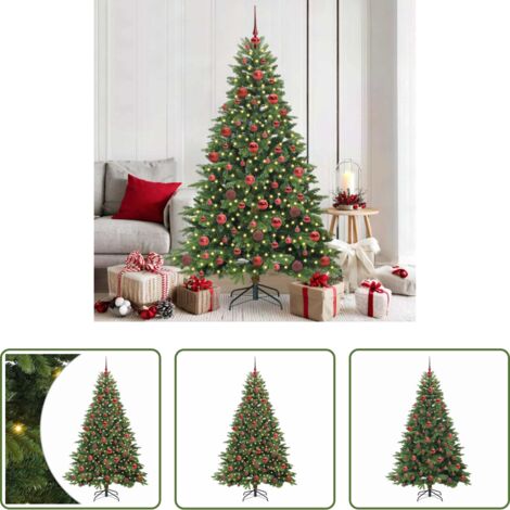 Luci LED -  Albero di Natale artificiale con 300 LED Verde 180 cm PE e PVC