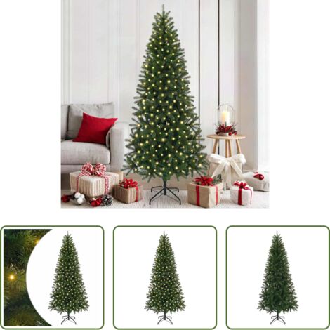 Luci LED -  Albero di Natale artificiale con 300 LED Verde 180 cm PE e PVC