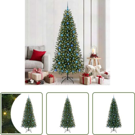 Luci LED -  Albero di Natale artificiale con 300 LED Verde 210 cm PE e PVC