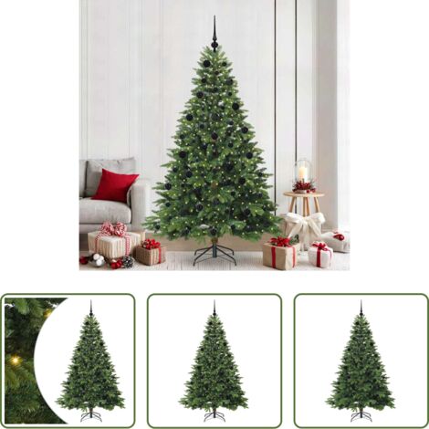 Luci LED -  Albero di Natale artificiale con 300 LED Verde 210 cm PE e PVC