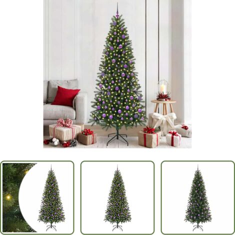 Luci LED -  Albero di Natale artificiale con 300 LED Verde 210 cm PE e PVC
