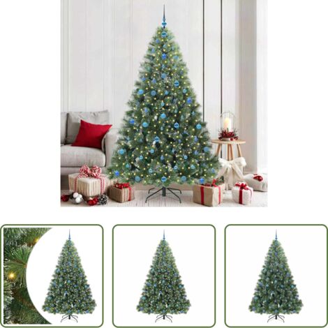 Luci LED - Albero di Natale artificiale con 300 LED Verde 210 cm PE e PVC