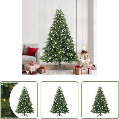 Luci LED - Albero di Natale artificiale con 300 LED Verde 210 cm PE e PVC