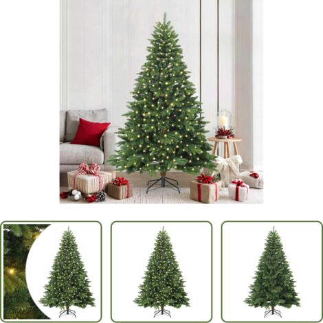 Luci LED -  Albero di Natale artificiale con 300 LED Verde 210 cm PE e PVC