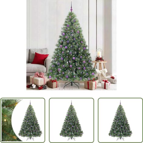 Luci LED - Albero di Natale artificiale con 300 LED Verde 210 cm PE e PVC