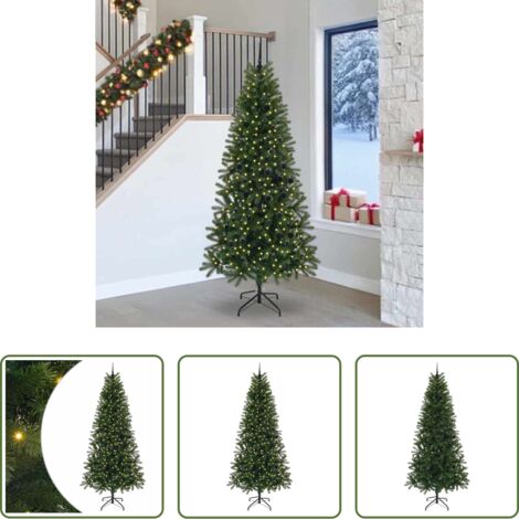 Luci LED -  Albero di Natale artificiale con 300 LED Verde 240 cm PE e PVC
