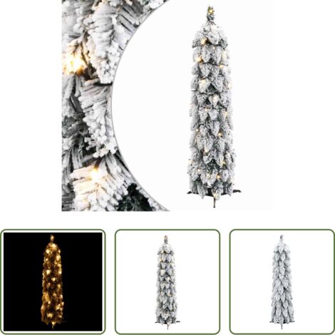 Luci LED -  Albero di Natale Artificiale con 45 LED e Neve Floccata 90 cm