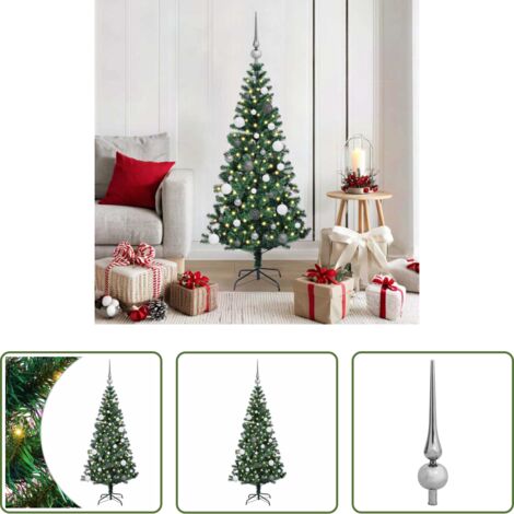Luci LED -  Albero di Natale artificiale con luci integrate Verde 150 cm