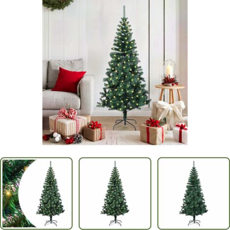 Luci LED -  Albero di Natale artificiale con luci integrate Verde 150 cm