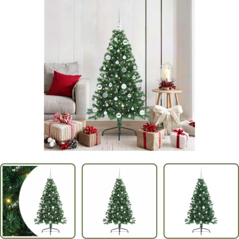 Luci LED -  Albero di Natale artificiale con luci integrate Verde 150 cm