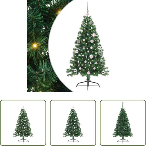 Luci LED -  Albero di Natale artificiale con luci integrate Verde 150 cm