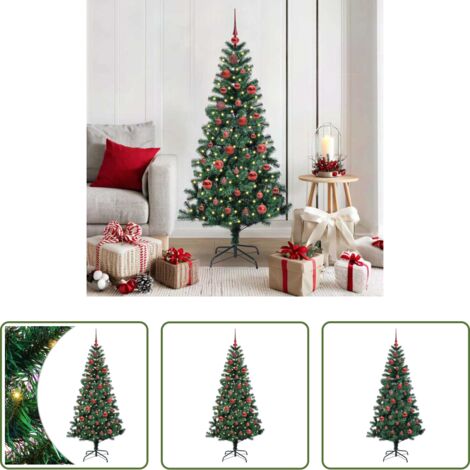 Luci LED -  Albero di Natale artificiale con luci integrate Verde 150 cm