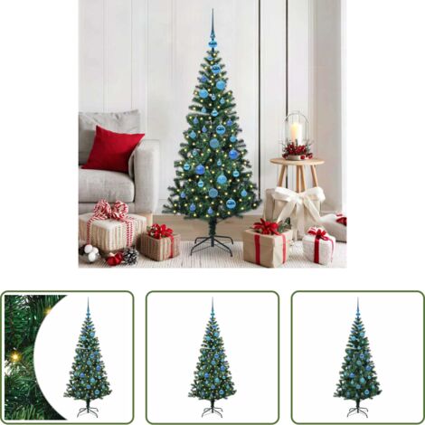 Luci LED -  Albero di Natale artificiale con luci integrate Verde 150 cm