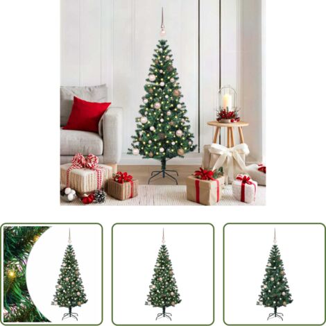 Luci LED -  Albero di Natale artificiale con luci integrate Verde 150 cm