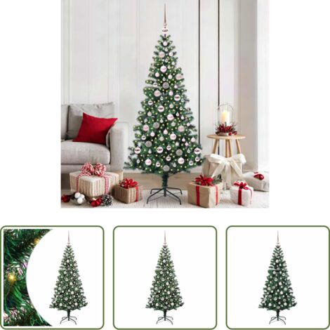 Luci LED -  Albero di Natale artificiale con luci integrate Verde 180 cm