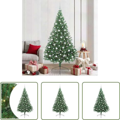 Luci LED -  Albero di Natale artificiale con luci integrate Verde 210 cm