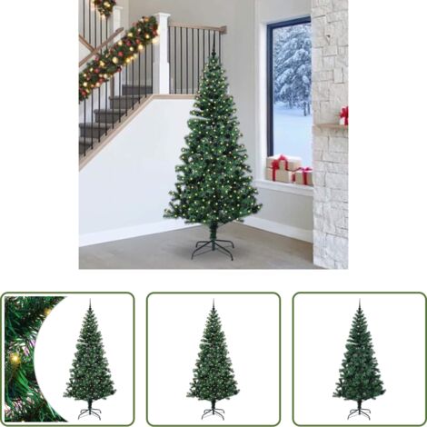 Luci LED -  Albero di Natale artificiale con luci integrate Verde 240 cm