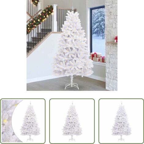 Luci LED -  Albero di Natale Artificiale con Rami Pieghevoli Bianco 270 cm