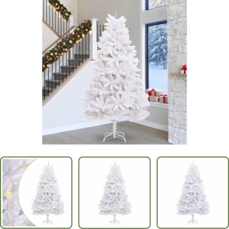 Luci LED -  Albero di Natale Artificiale con Rami Pieghevoli Bianco 300 cm