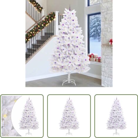 Luci LED -  Albero di Natale Artificiale con Rami Pieghevoli Bianco 300 cm